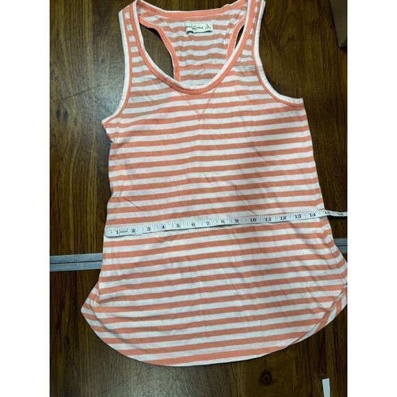 Women's Abercrombie & Fitch Orange & White Racerback Tank Top Size Small - Picture 6 of 6